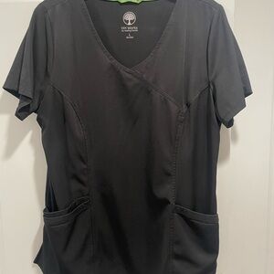 Healing hands black scrub set with black scrub jacket